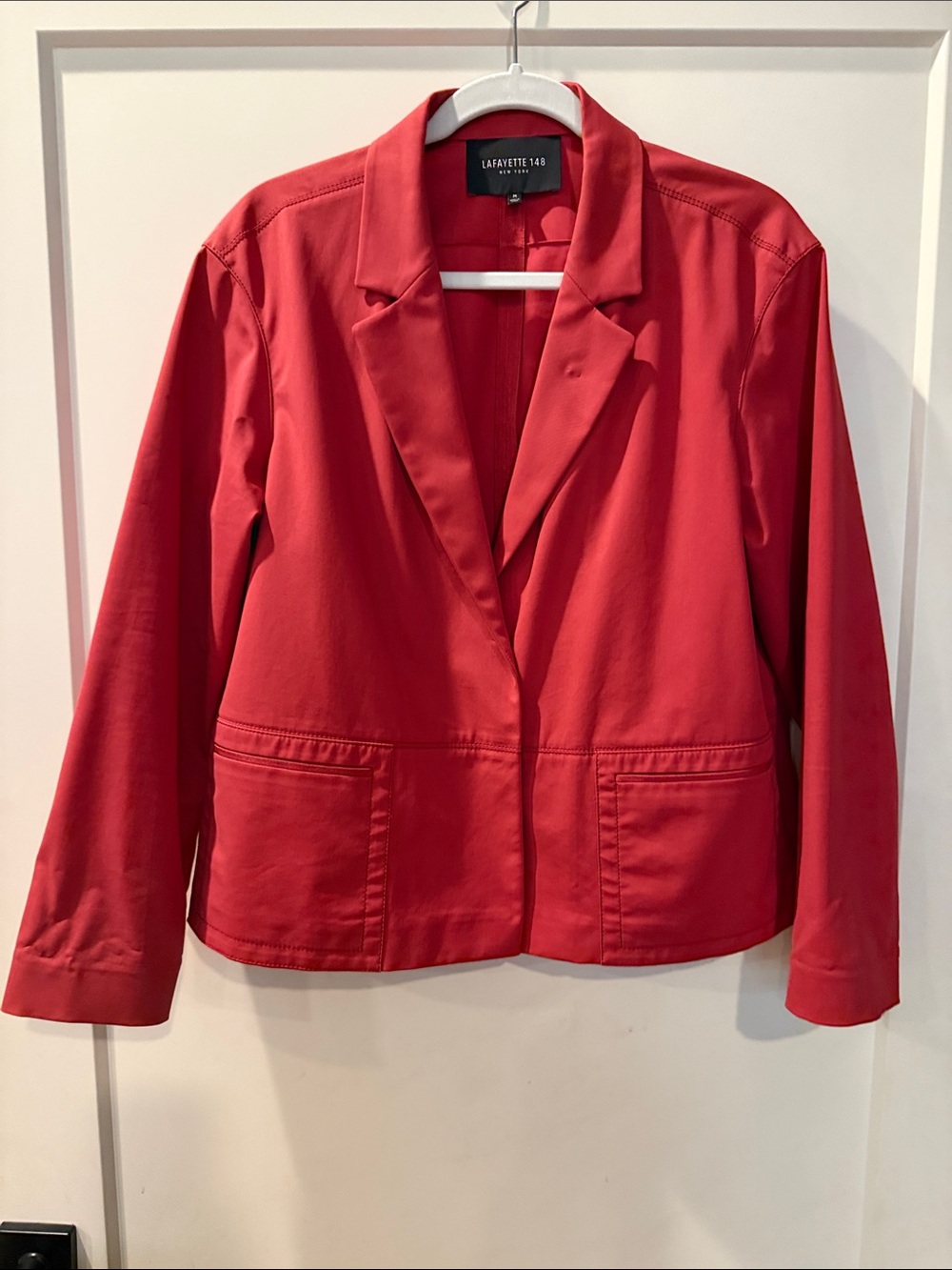 Lafayette 148 New York Coral Open-Front Blazer
